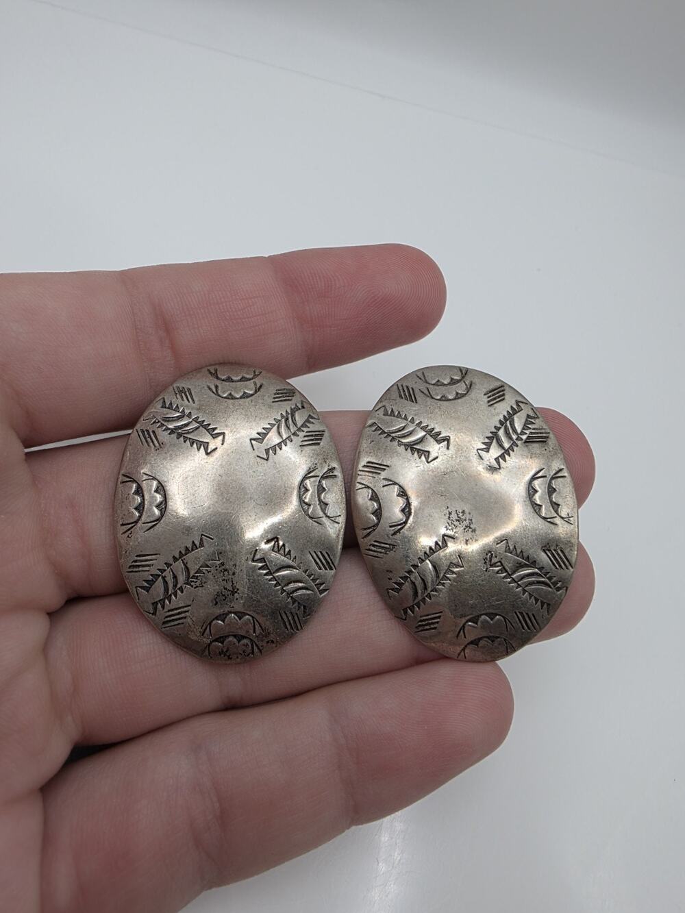 Native American Sterling Silver 925 Handmade Designe Earrings